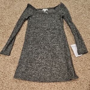 Stylish Gray Knit Kids Dress
